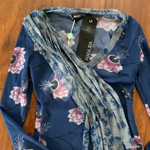 PianuraStudio Ruffle Sash Floral Top - Picture 5 of 5